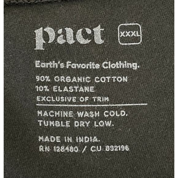 Pact Cropped Straight Leg Pants Black Women’s 3XL Pull-On Organic Cotton Casual - Picture 8 of 8